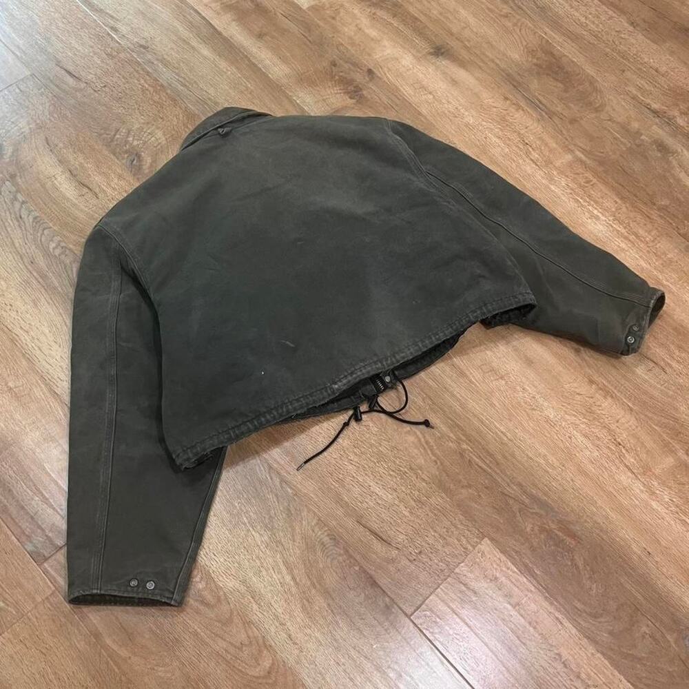 Carhartt MOS Detroit Trucker Jacket Union Duck Canvas Pearl Snap Medium Blanket - Picture 6 of 7